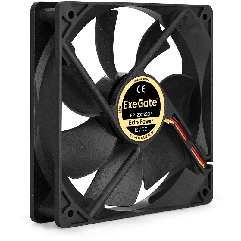 Вентилятор ExeGate ExtraPower EP12025S3P [120х120 мм, 3-pin, 1800 об/мин - 1800 об/мин, 26 дБ, в ком