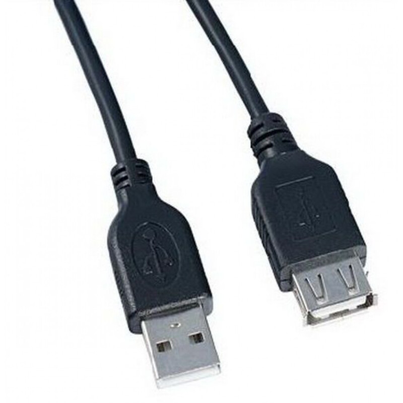 Кабель удлинитель USB - USB 2.0 (AM-AF) 0.5м Perfeo черный