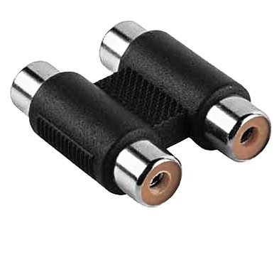 Переходник 2RCA - 2RCA (гн/гн) REXANT черный (14-0433)