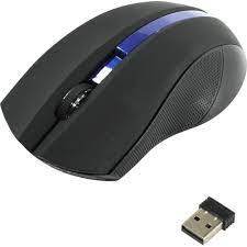 Мышь Oklick 615MW 1000dpi USB черный/синий, беспров.