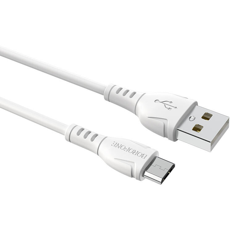 Кабель BOROFONE MicroUSB BX51, 2.4А, ПВХ, 1м, белый