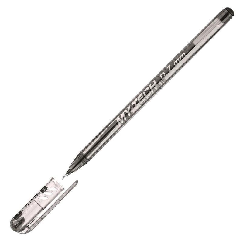 Ручка шариковая масляная Pensan My-Tech, узел-игла 0.7 мм, чернила чёрные