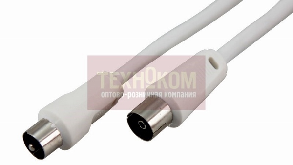 Удлинитель REXANT д/антенны 18-0005 TV PLUG - TV JACK 5м, белый