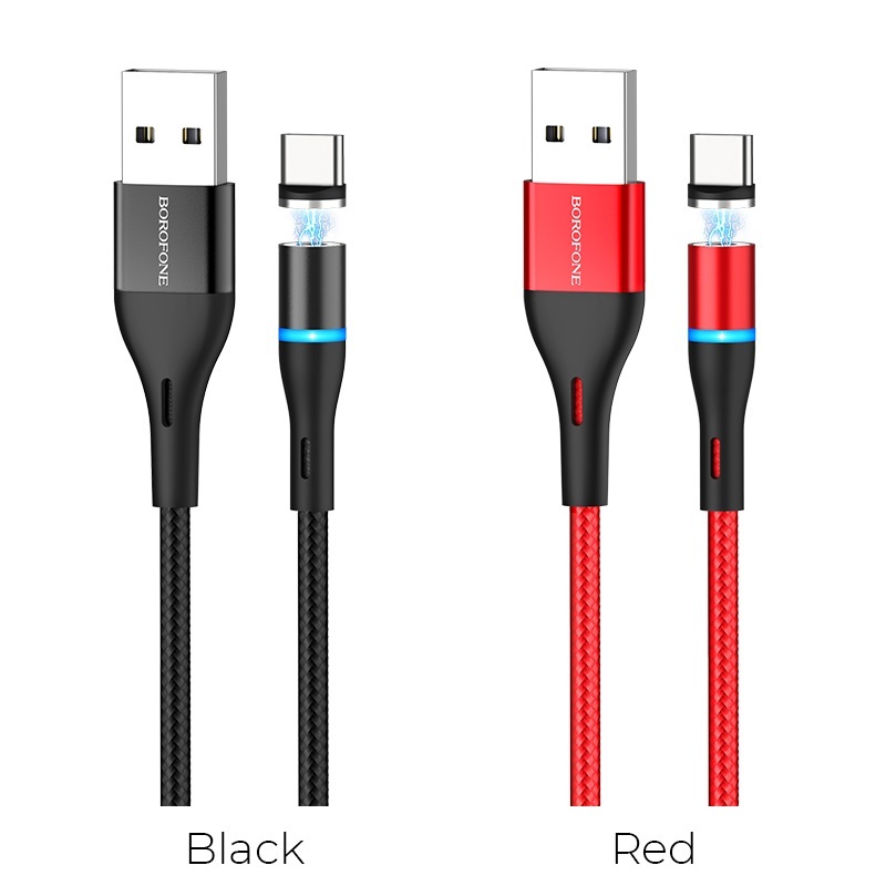 Кабель BOROFONE USB - Type-C BU16  magnetic, 1.2 м, черный