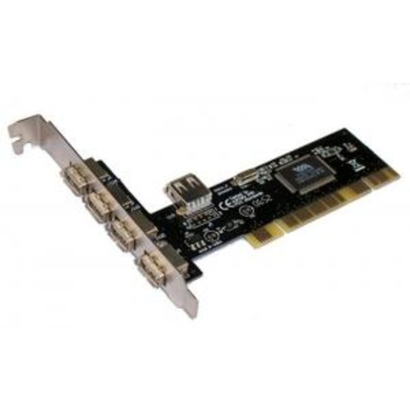 Контроллер PCI на 4USB 2.0 (4внеш.+1внутр.) (VIA chip) VIA6212 bulk