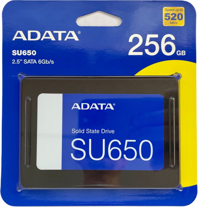 Твердотельный накопитель SSD 2.5" SATA-3 256Gb A-Data SU650 [ASU650SS-256GT-R] TLC 3D NAND (R520/W45