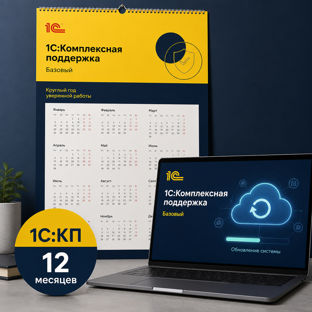 1С:КП Базовый на 12 месяцев — электронная подписка
