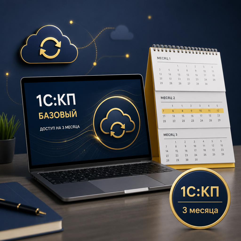 1С:КП Базовый на 3 месяца — электронная подписка
